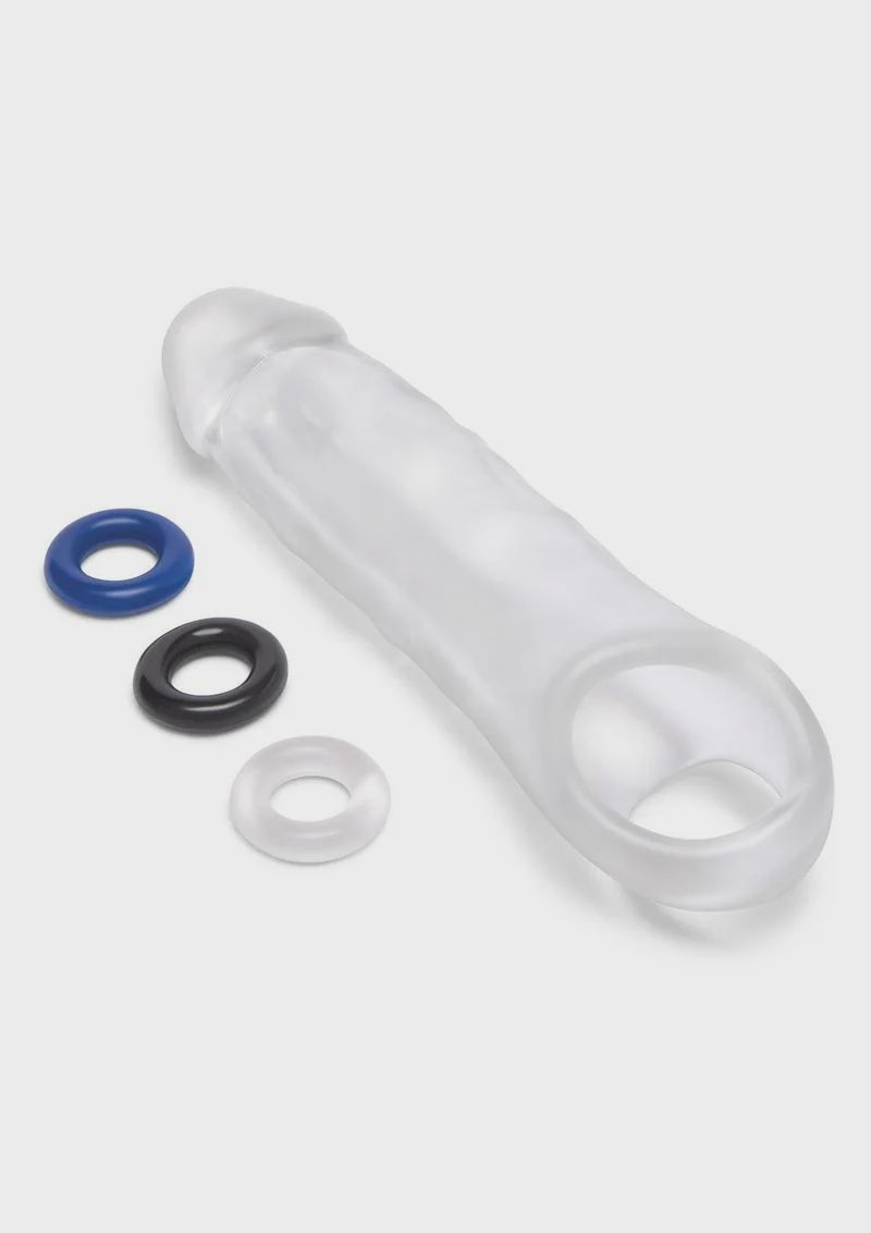 SU 2 IN. SEE-THRU PENIS EXTENDER W/ BALL LOOP