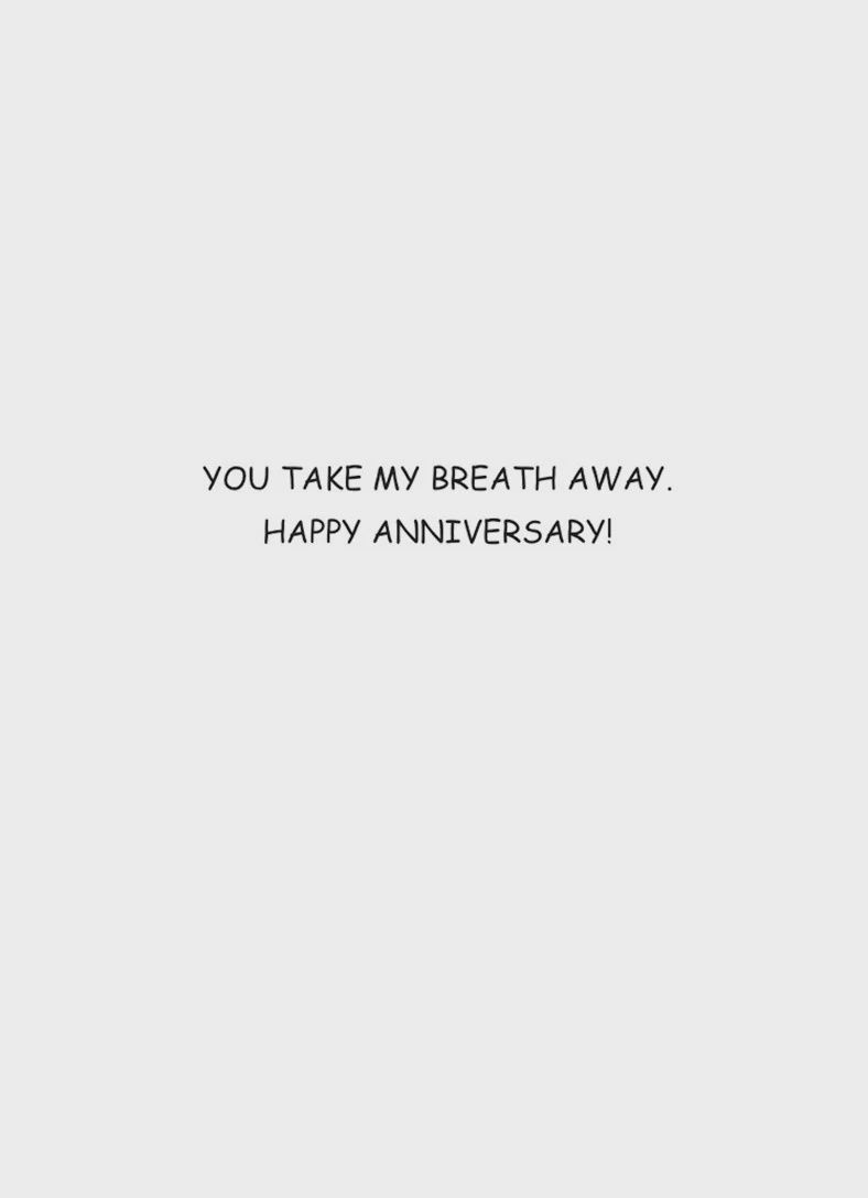Take My Breath Away Anniversary-Funny Anniversary Card