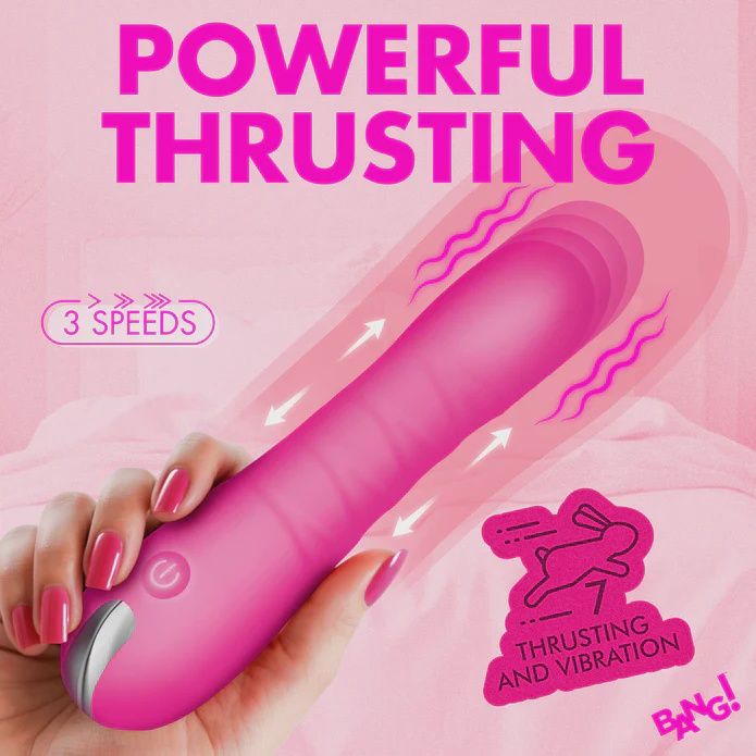 Thrusting Silicone Dildo - Pink