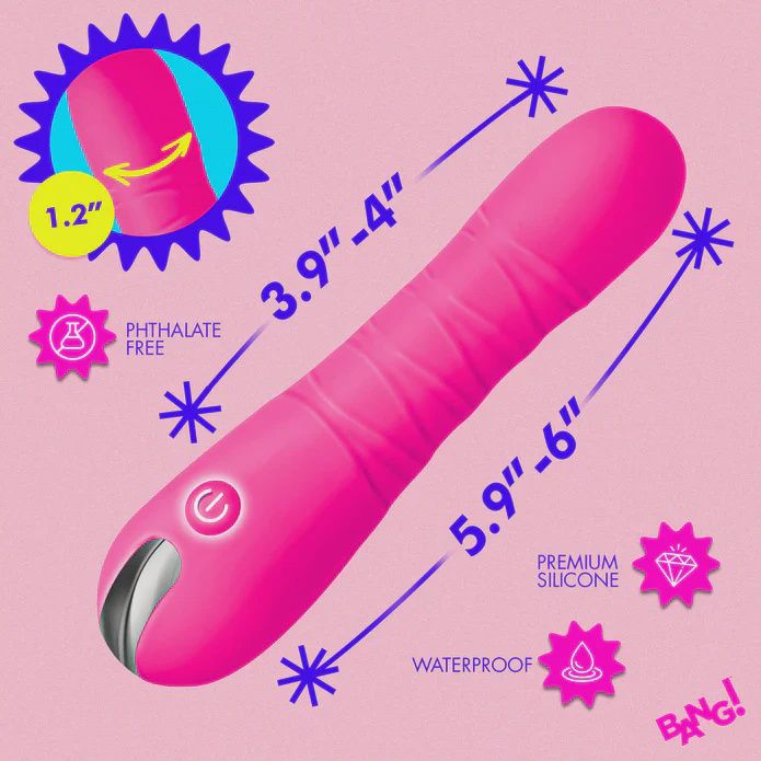 Thrusting Silicone Dildo - Pink
