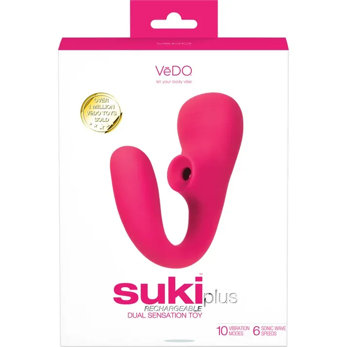 VeDO Suki Plus Rechargeable Dual Sonic Vibe - Foxy Pink