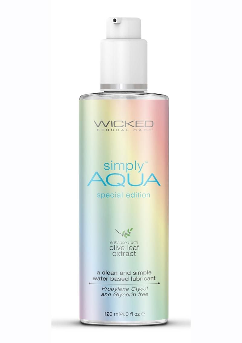 Wicked Sensual Care Simply Aqua Special Edition Water Based Lubricant - 4 oz