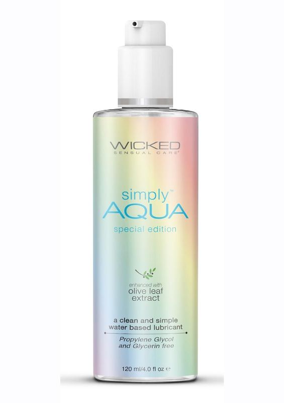 Wicked Sensual Care Simply Aqua Special Edition Water Based Lubricant - 4 oz