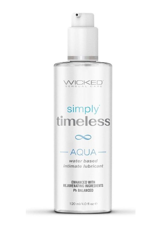 Wicked Sensual Care Simply Timeless Aqua Water Based Lubricant - 4 oz
