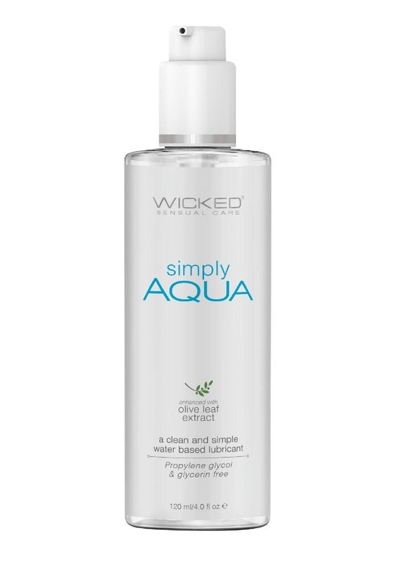 Wicked Sensual Care Simply Aqua Water Based Lubricant - 4 oz