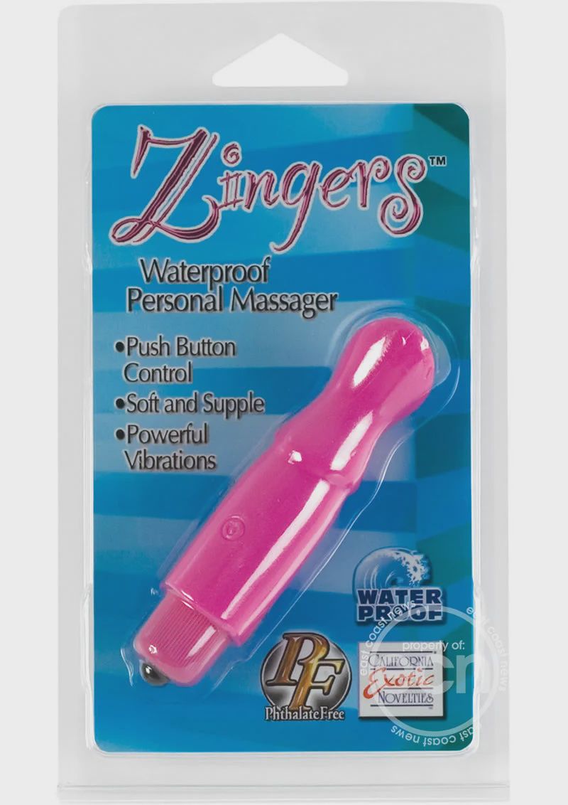 Zingers Personal Massager Waterproof Pink