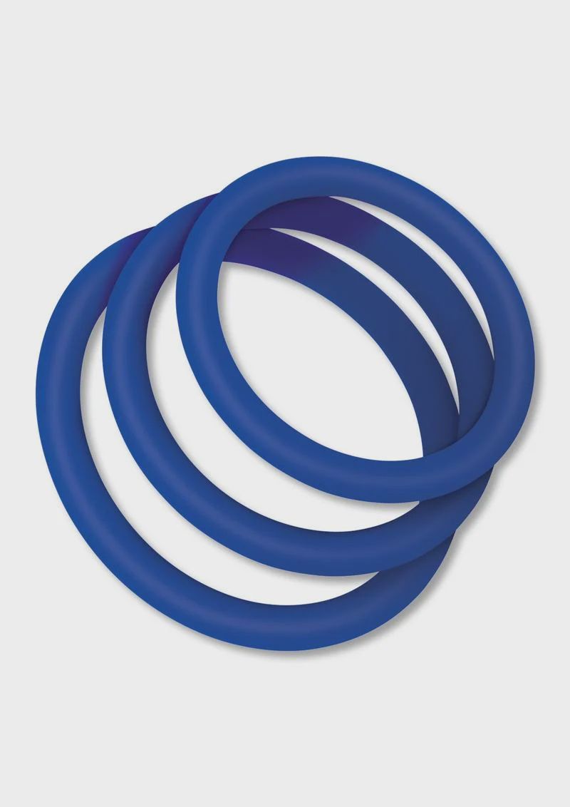 ZOLO STRETCHY SILICONE COCK RING 3PK