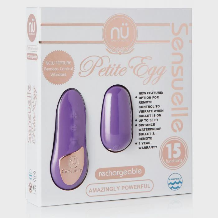Nu Sensuelle Remote Control Petite Egg 15 Function, Color: Purple
