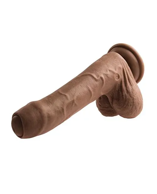 Evolved Peek A Boo Vibrating Dildo, Color: Dark