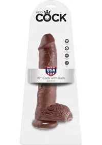 King Cock Dildo with Balls 10in
