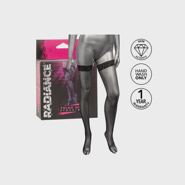 Radiance Thigh High Stockings - Black Plus Size