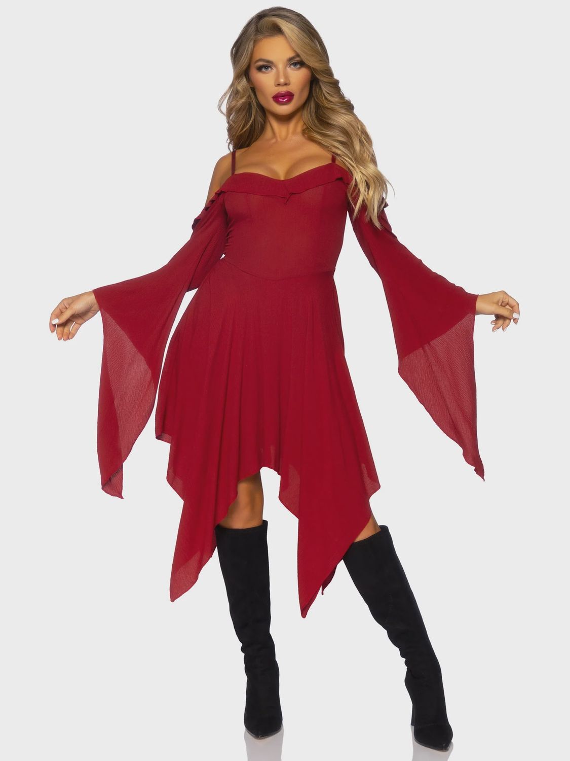 Cotton Gauze Bell Sleeved Peasant Dress