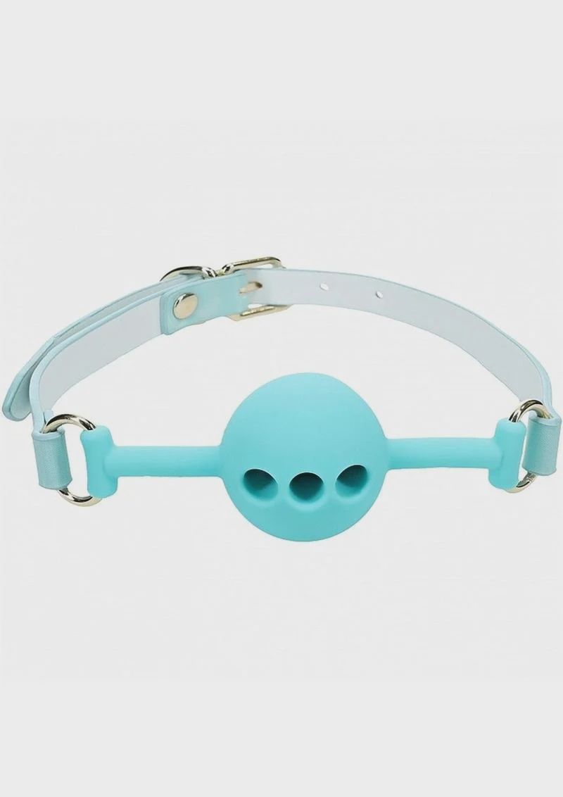 Ouch! Paris Collection Silicone Ball Gag, Color: Blue