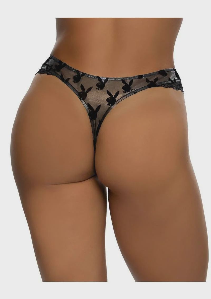 Playboy Shimmer Bunny Thong