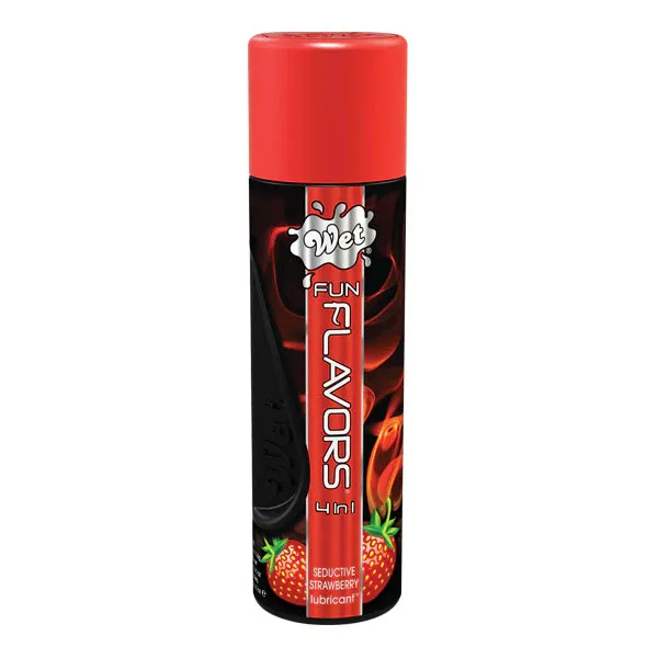 Wet Fun Flavors 4-In-1 Lubricant Seductive Strawberry 4.1 oz.