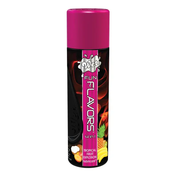 Wet Fun Flavors 4-In-1 Lubricant Tropical Fruit Explosion 4.1 oz.