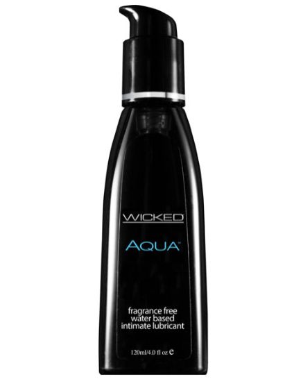 Wicked Sensual Care Aqua Water Based Lubricant - 4 oz Fragrance Free