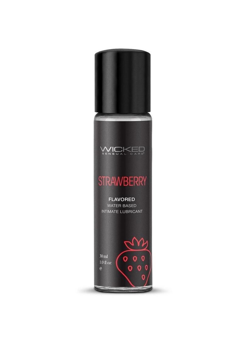 Wicked Sensual Care Aqua Water Based Lubricant - 1 oz Strawberry