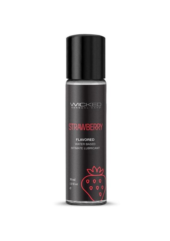 Wicked Sensual Care Aqua Water Based Lubricant - 1 oz Strawberry