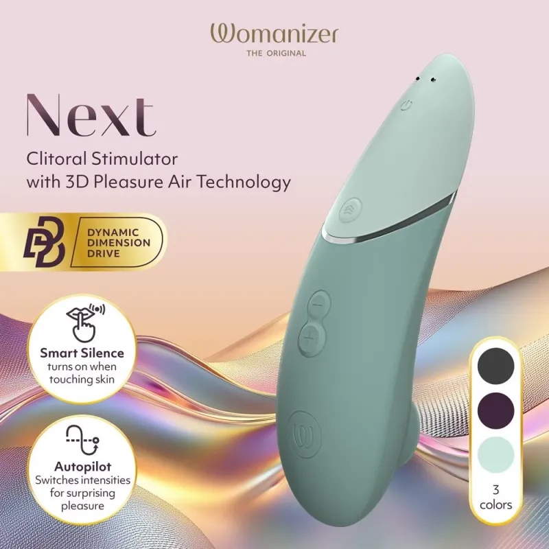 Womanizer Next Rechargeable Silicone Clitoral Stimulator - Sage