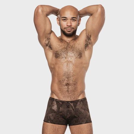 Male Power Round About Mini Short, Color: Copper, Size: Small