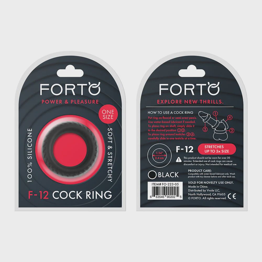 F-12: 35Mm 100% Liquid Silicone C-Ring O/S, Color: Black