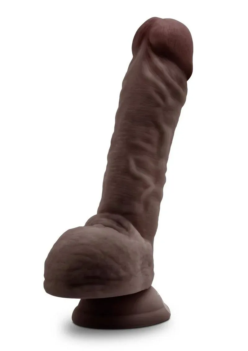 Dr. Skin Silicone Dr. Mason 9" Dildo With Suction Cup, Color: Chocolate