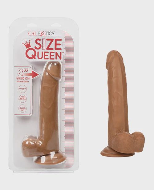 Size Queen 8" Dildo, Color: Brown