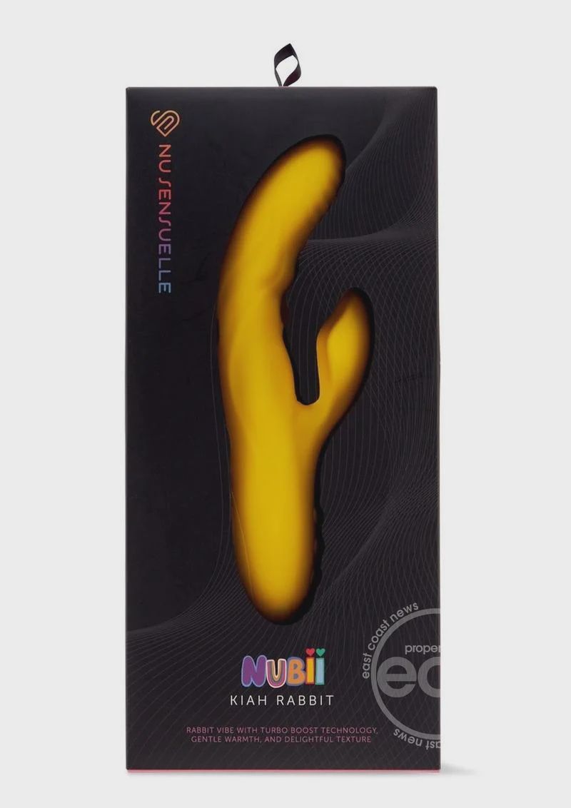 Nu Sensuelle Nubii Kiah Heating Rabbit - Yellow, Color: Yellow