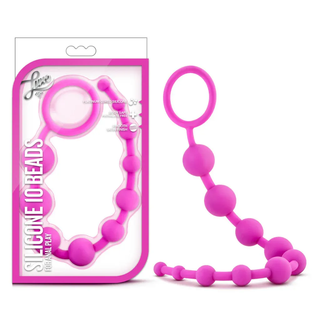 Luxe Silicone 10 Beads, Color: Pink