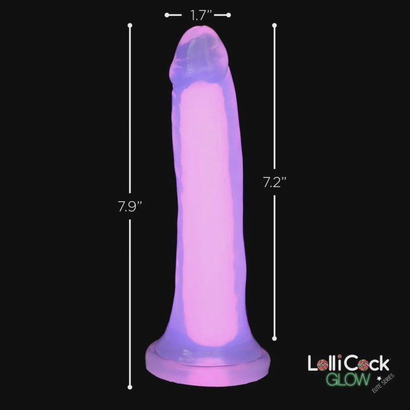 Lollicock 7" Glow-in-the-Dark Silicone Dildo
