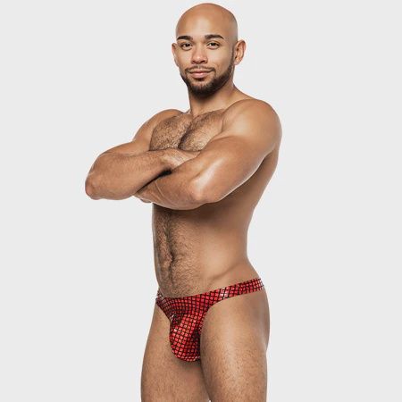 Male Power Disco Desire Bong Thong, Color: Red, Size: S/M
