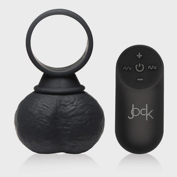 Jock Cock Ring 28x Vibrating Balls, Color: Black, Size: Large
