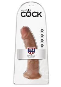 King Cock Dildo 9in, Color: Caramel
