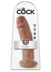 King Cock Dildo 10in, Color: Caramel