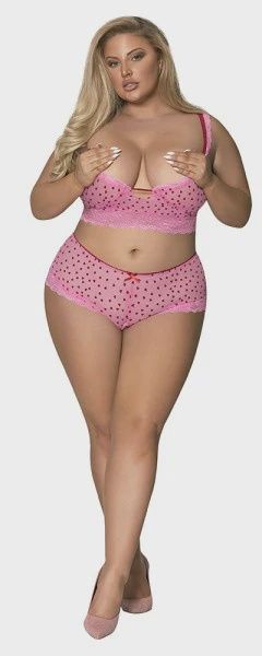 Demi Bra &amp; Split Crotch Short, Size: 1-3X