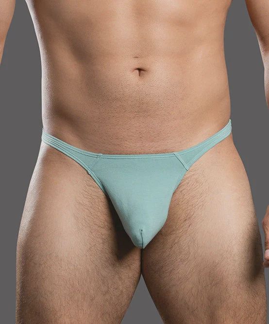 ALMOST NAKED® No-Show Ultra Low Rise Thong, Color: sage, Size: small