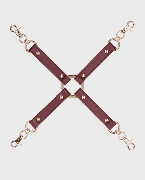 Shots Ouch Halo Hogtie Connector, Color: Burgundy