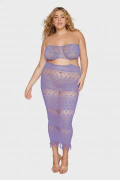 Bodystocking Gown - Lavender Haze