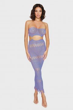 Bodystocking Gown - Lavender Haze
