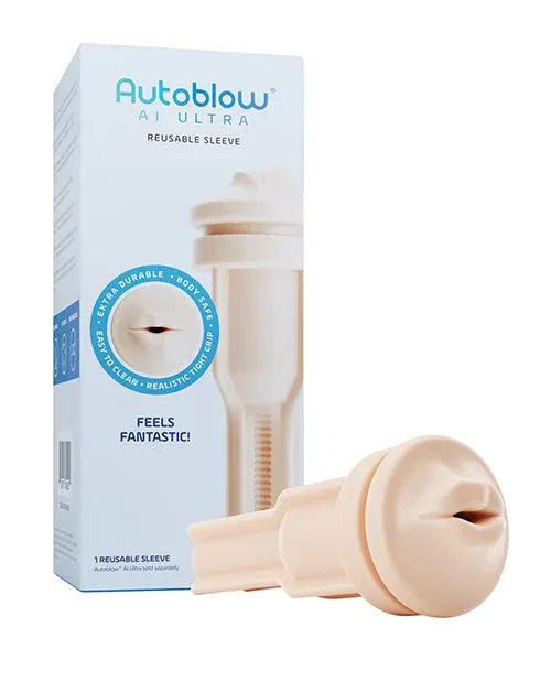 Autoblow AI Ultra Mouth Sleeve, Skin Tone: Beige