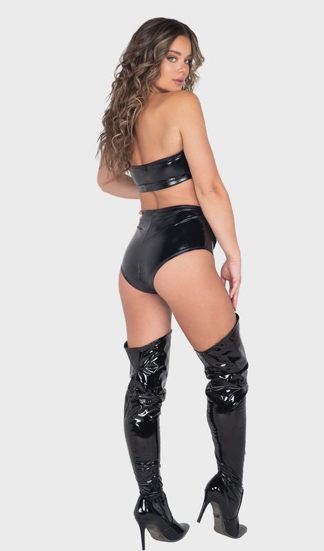 Vinyl Cutout Top - Black