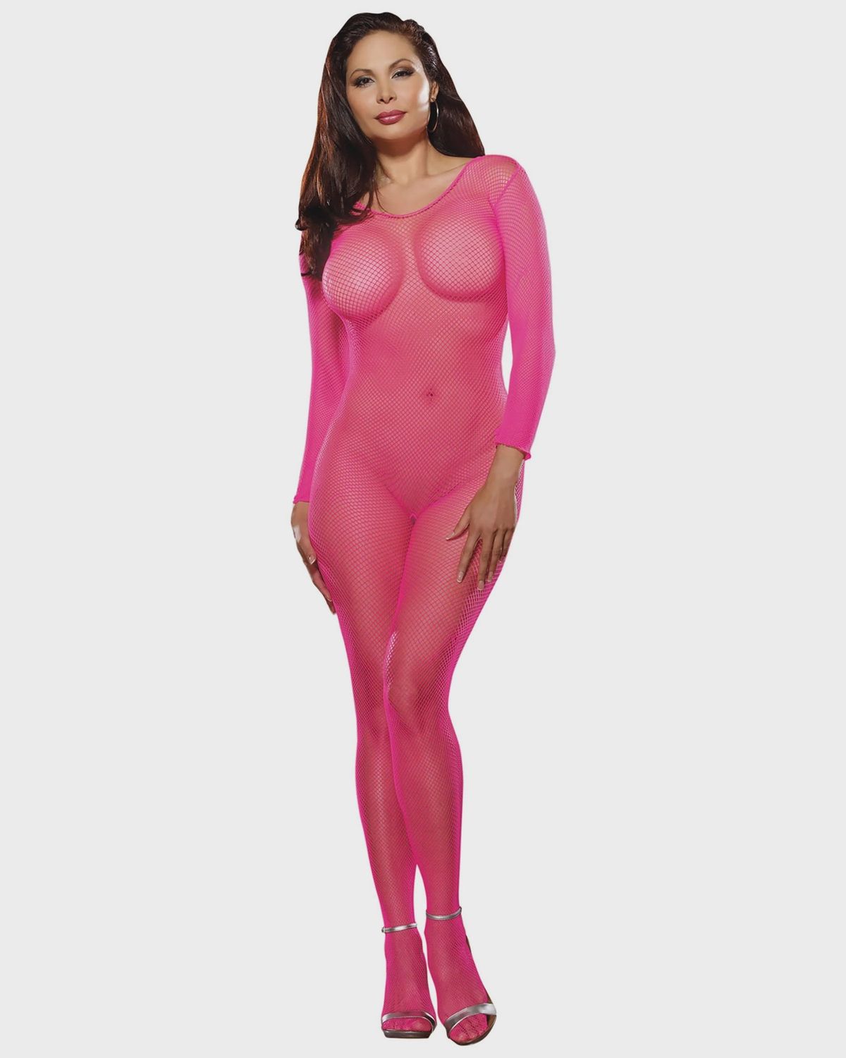 Fishnet Bodystocking with Open Crotch