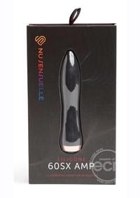 Nu Sensuelle 60SX AMP Silicone Rechargeable Bullet, Color: Black