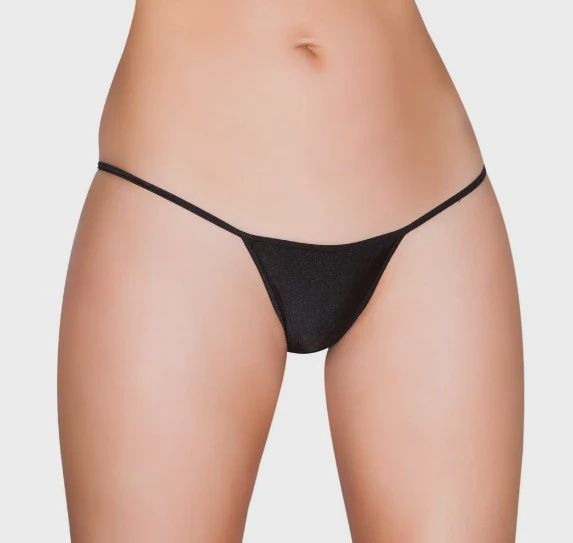 SJ Sexy Bikini Bottom Thong O/S, Color: black
