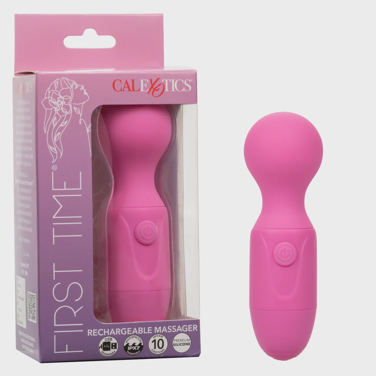 First Time Rechargeable Massager, Color: Pink