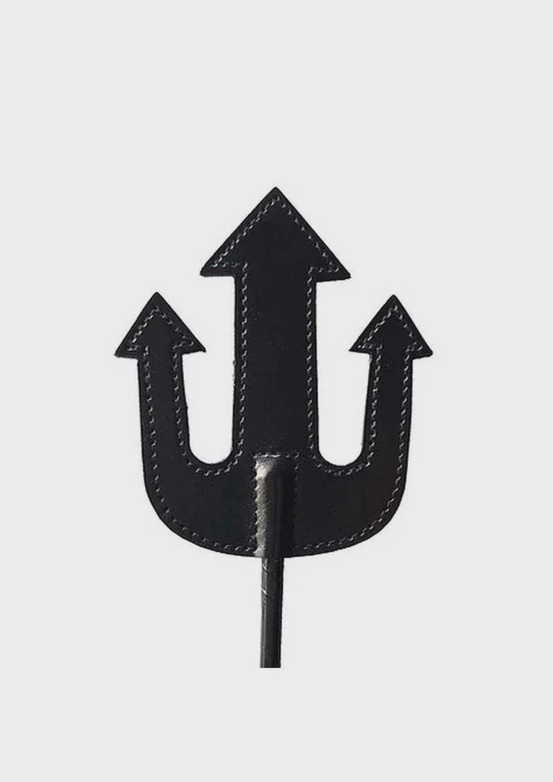 Rouge Devil Leather Riding Crop, Color: Black
