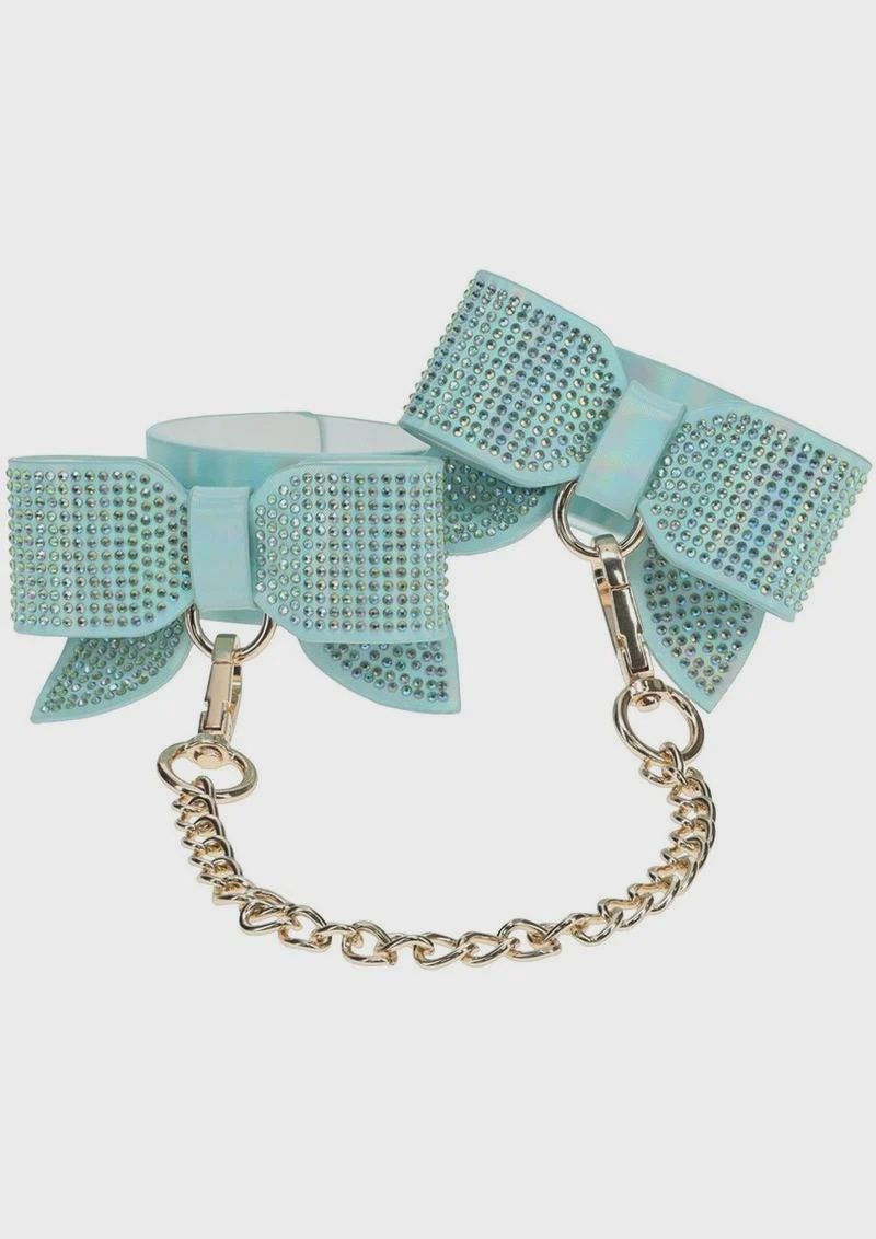 Ouch! Paris Collection Handcuffs, Color: Blue