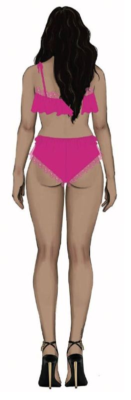 ISSADORA OILSLICK &amp; LACE DROP OFF FLOUNCE TOP &amp; PANTY