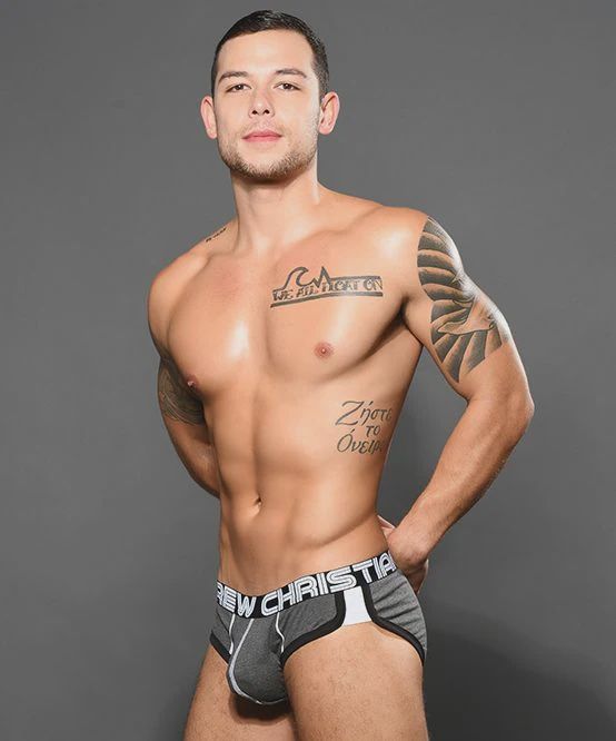 Show-It Retro Pop Brief, Color: Charcoal, Size: Small